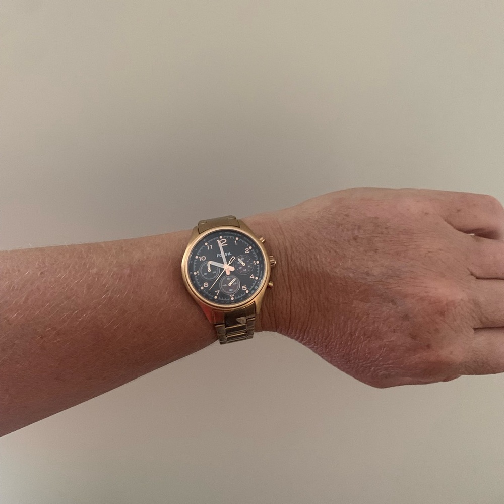 Fossil Gold Women’s Watch with Gray/Brown Face